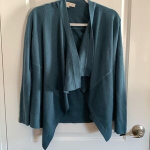 Loft Aqua Marine Cascade Open Sweater